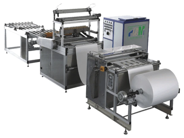 PLWG-700-II mini-pleating and hot-melt dispensing line for HEPA air filter production.