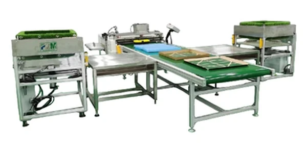 PLM-ZKZZ-1 paper-frame assembly line for air filter production.