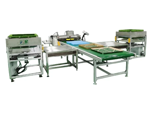 PLM-ZKZZ-1 paper-frame assembly line for air filter production.