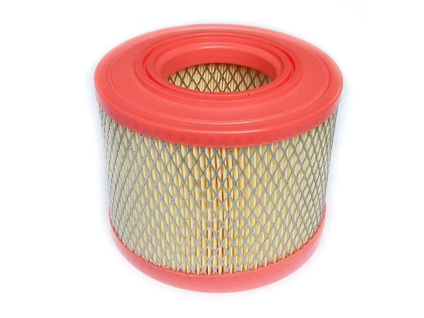 An engineering air filter with PU adhesive end caps are displayed.