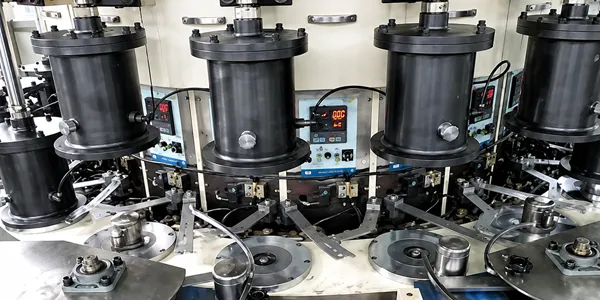 Spin-on filter leakage testing during the filter production process.