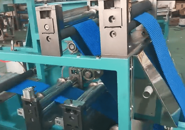 A set of honeycomb filter paper pleating machine
