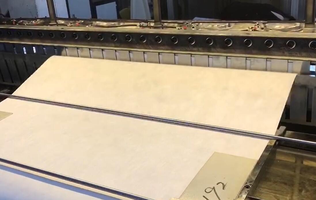 A set of hospital curtain pleating machine