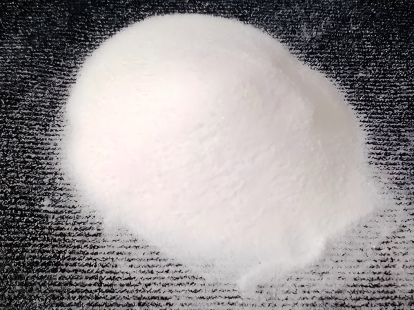 PES powder piled on a black background