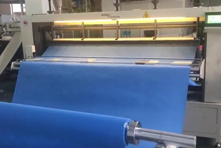 A set of hospital curtain pleating machine