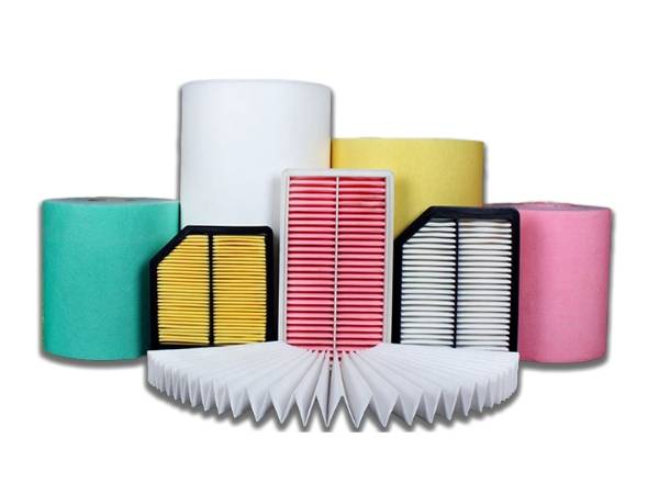 Several types of non-woven filter cloth and cabin filters.