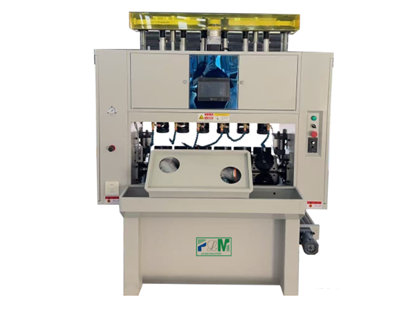 A set of PLAS-6 full-auto turntable six-station tapping machine.