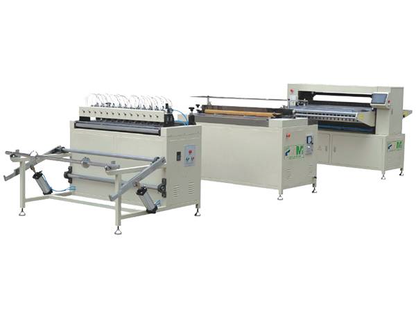 A set of PLCZ100-1050-II full-auto knife paper pleating production line.