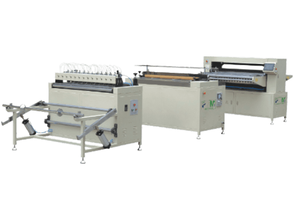 A set of PLCZ55-1500-II full-auto knife paper pleating production line.