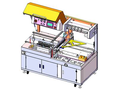 A set of PLM-5545D Automatic L-shape vertical top and bottom sealing and cutting machine