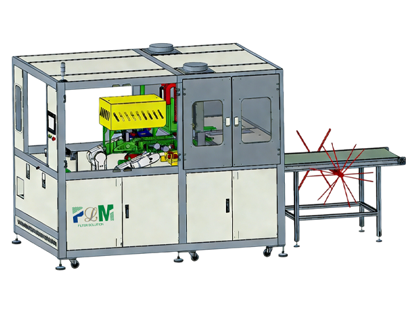 A set of PLM-TB-4S automobile air conditioning filter paste four-side production line.