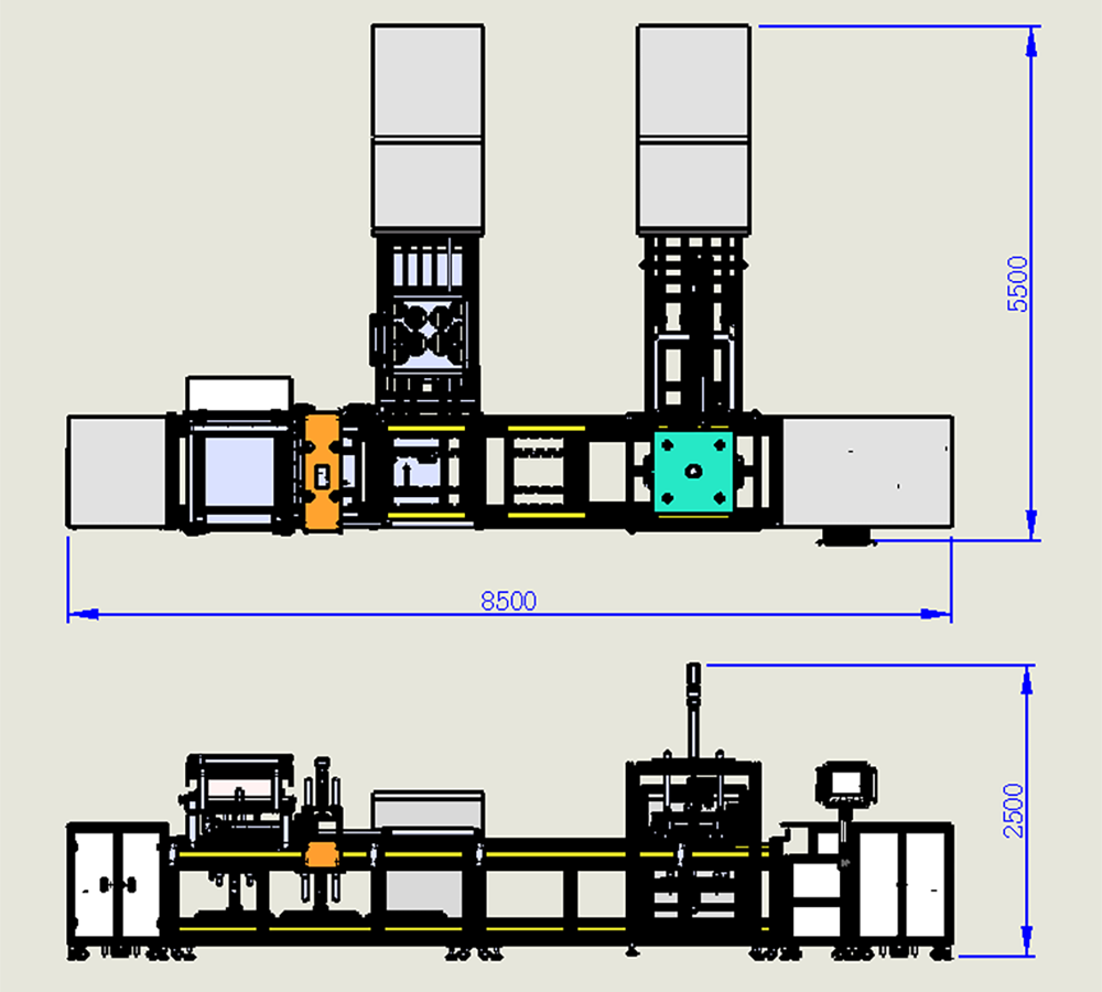 Automatic Layout Diagram of the PLM-ZKZZ-2 Fully Automatic Paper Frame Filter Assembly Line