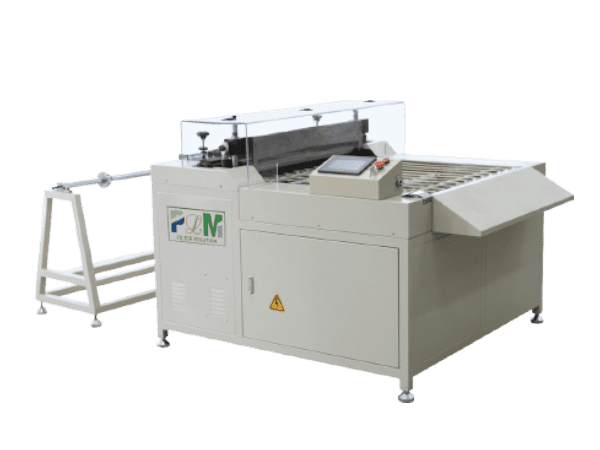 A set of PLPB-850 auto cutting machine for fabric bag filter