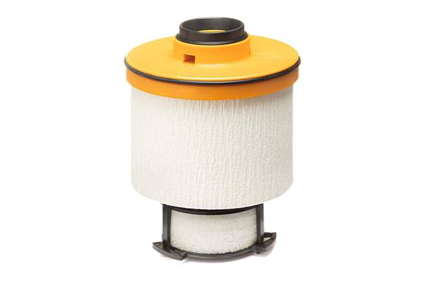 A piece of Toyota eco oil filter on white background.
