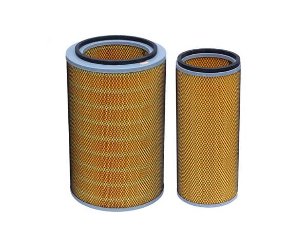 A air filter which end caps are bonded by two component filter cartridge adhesive.